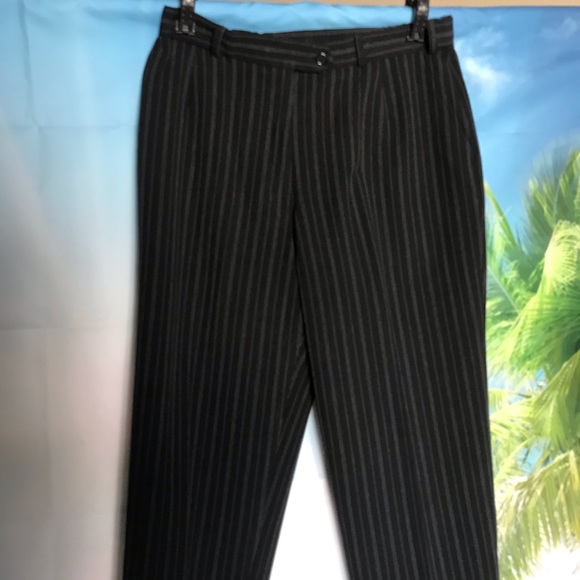 Norm Thompson Pinstriped Pants 12 Petite Beautiful - Picture 5 of 14